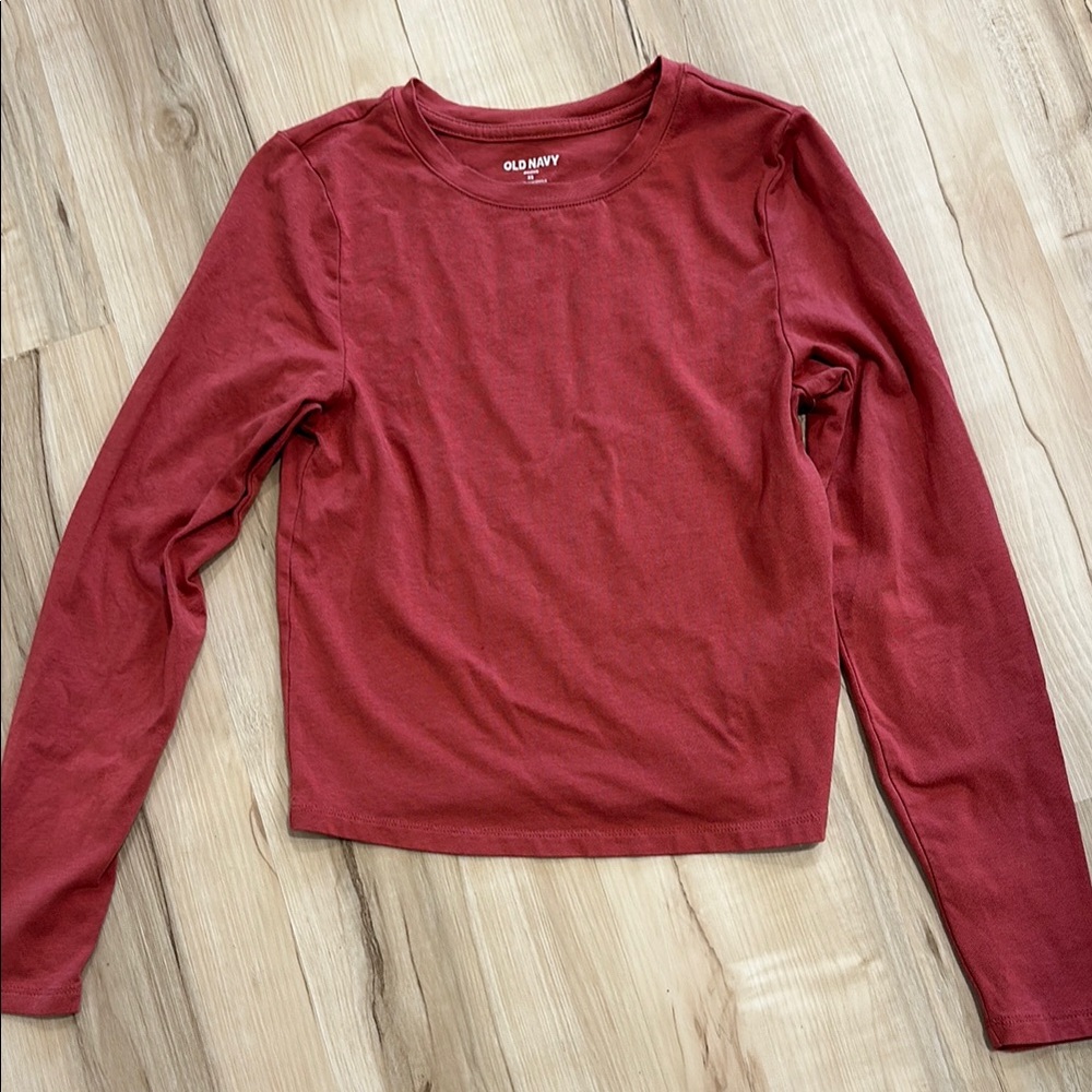 Old Navy Women's Red Long Sleeve Top